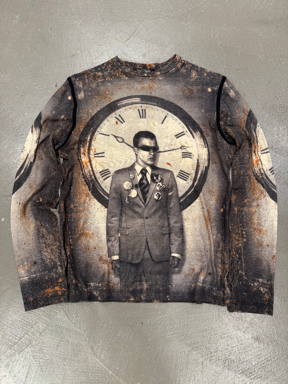F/W 2003 Jean Paul Gaultier “clockwork” print long sleeve