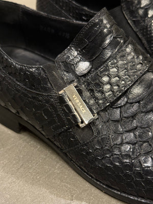 2000s Versace python loafers