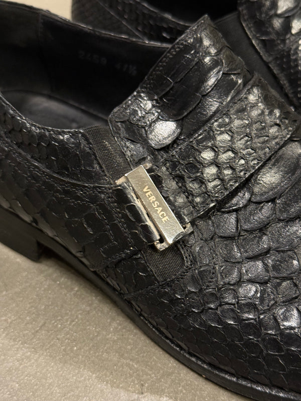 2000s Versace python loafers