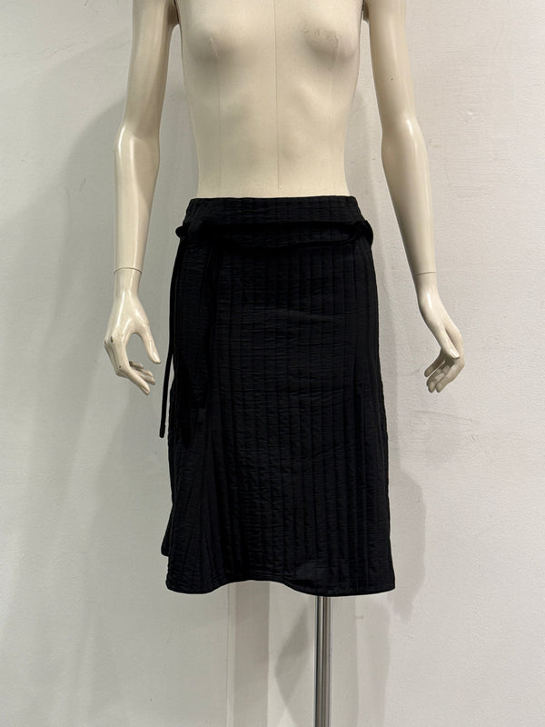 1990s Emporio Armani pleated drawstring midi skirt
