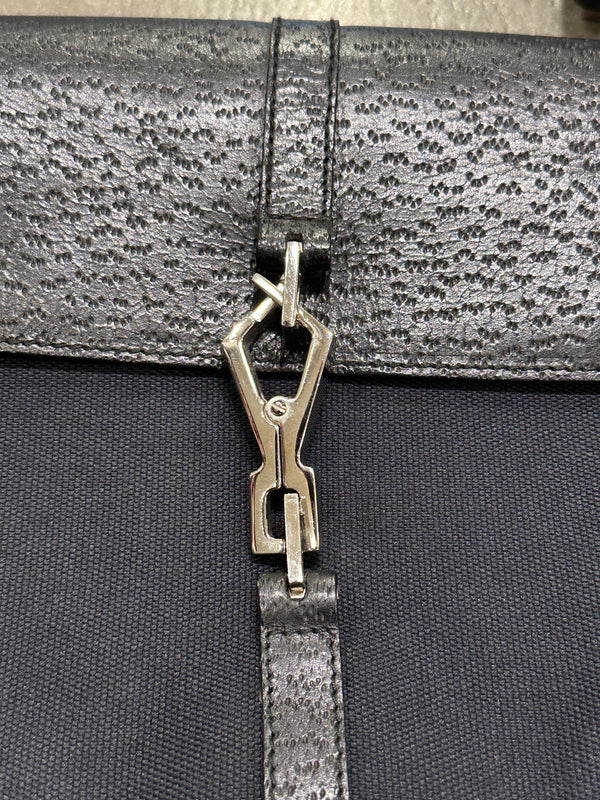 1990s Gucci by Tom Ford bamboo handle Jackie bag with leather flap