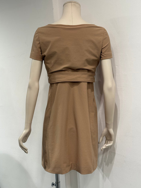 1997 Prada belted safari midi dress