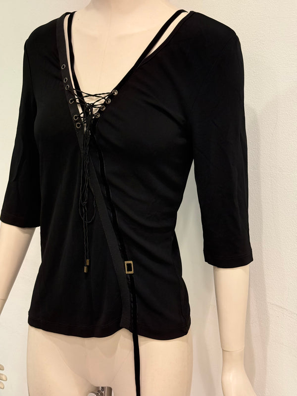 2004 Gianfranco Ferre bondage lace-up top