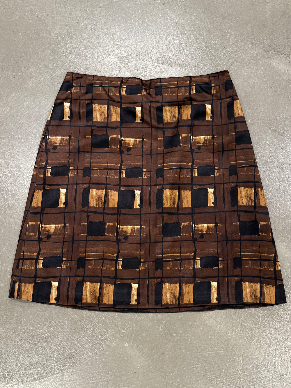 2010 Prada geometric midi skirt