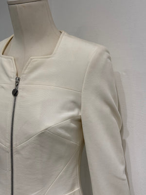 2000s Gianni Versace back zip structured paneled jacket