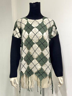 A/W1993 Jean Paul Gaultier cutout argyle sweater