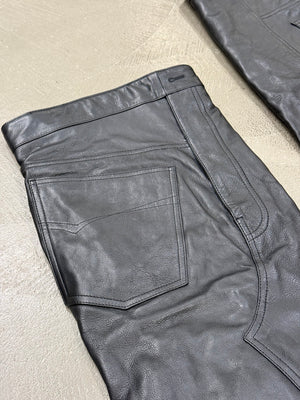 Balenciaga Falkon thigh-high leather pants boots