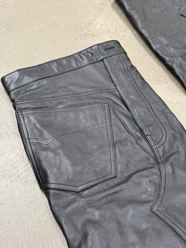 Balenciaga Falkon thigh-high leather pants boots
