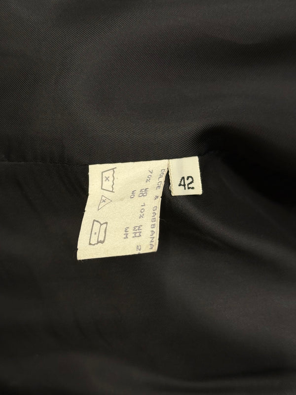 1990s Dolce & Gabbana double breasted long military wool coat