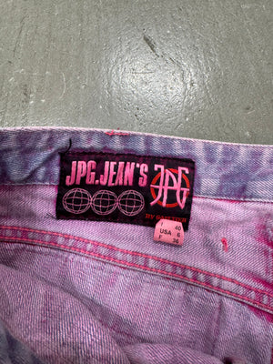 2000s Jean Paul Gaultier flared patchwork jeans