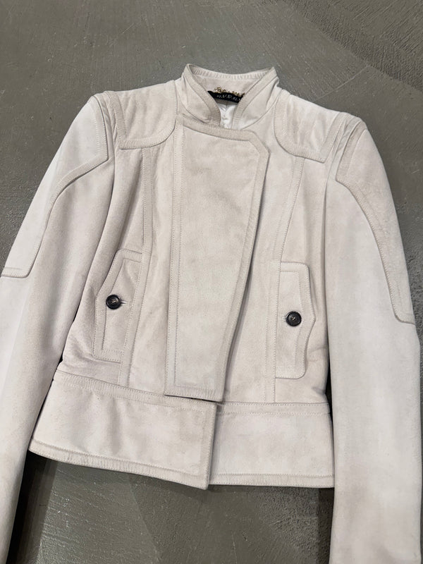 2000s Gucci biker paneled moto leather jacket