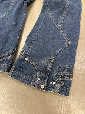 A/W2003 Dolce & Gabbana upside down waisted leg jeans
