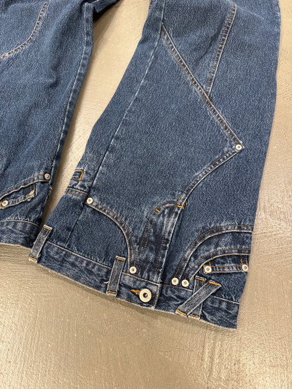A/W2003 Dolce & Gabbana upside down waisted leg jeans