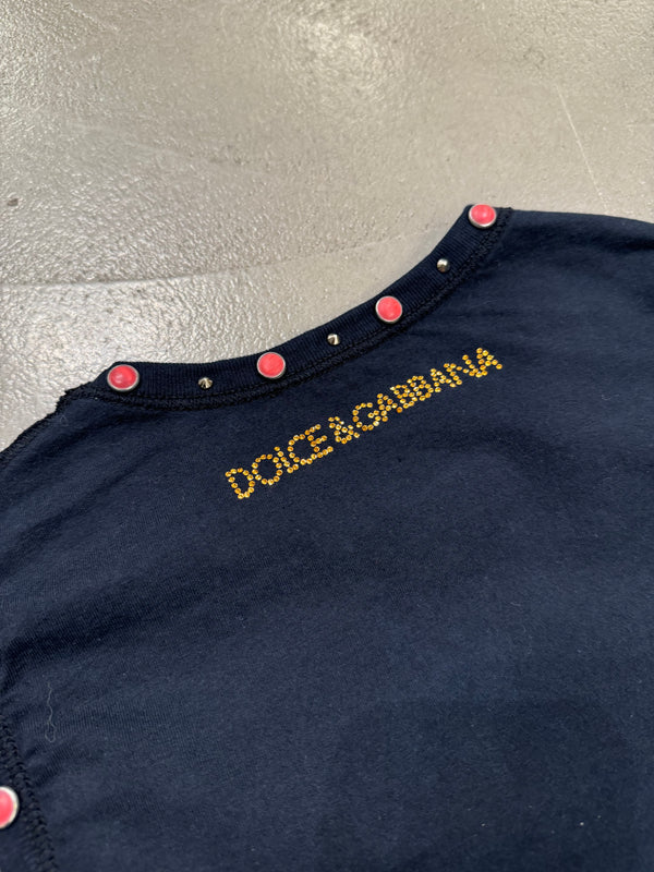 S/S 2001 Dolce & Gabbana western “rodeo” rhinestone studded tank top