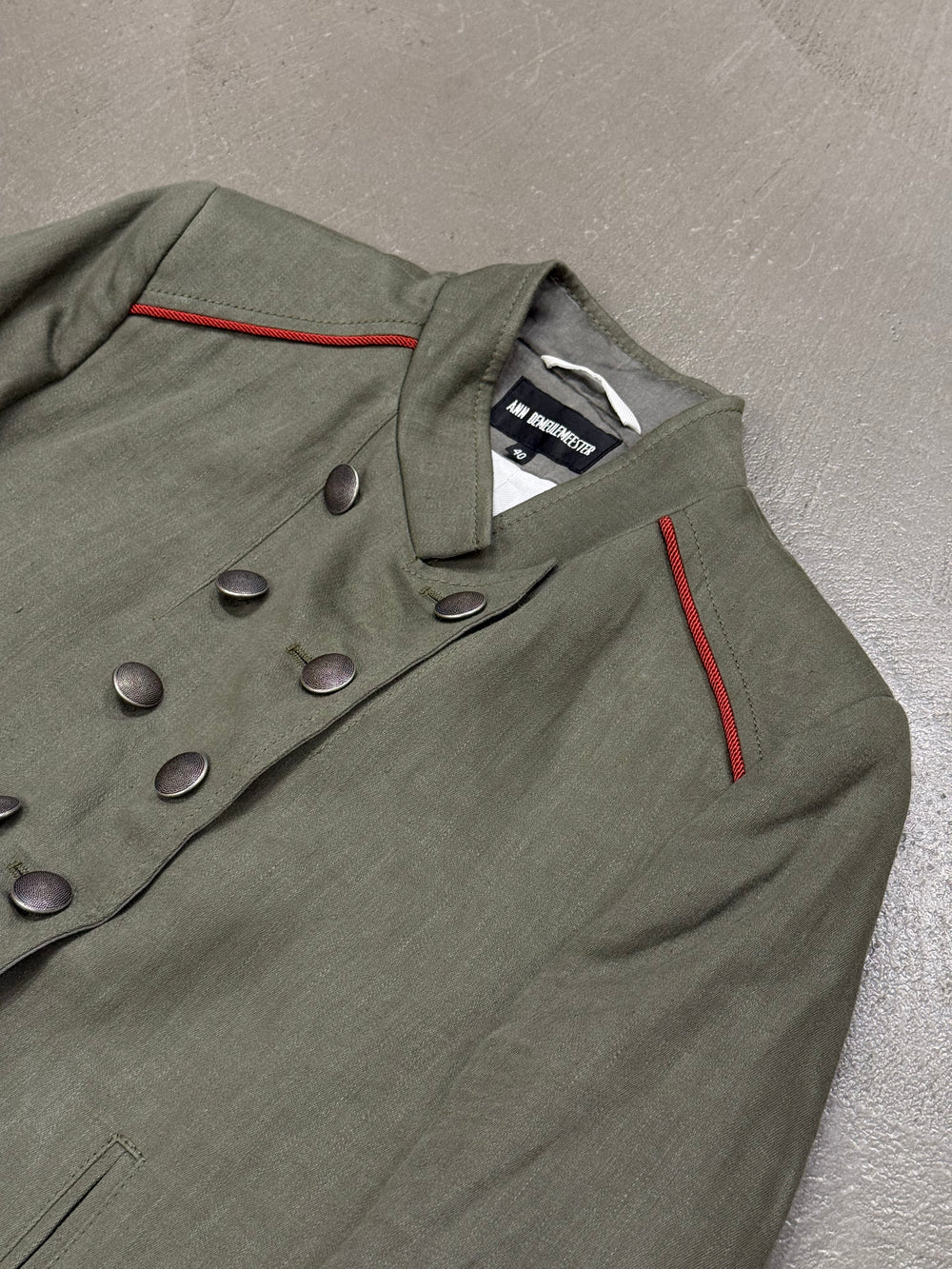 2000s Ann Demeulemeester napoleon double breasted officer jacket