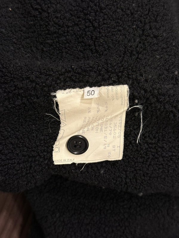 2000s Helmut Lang shearling lined cotton hooded jacket