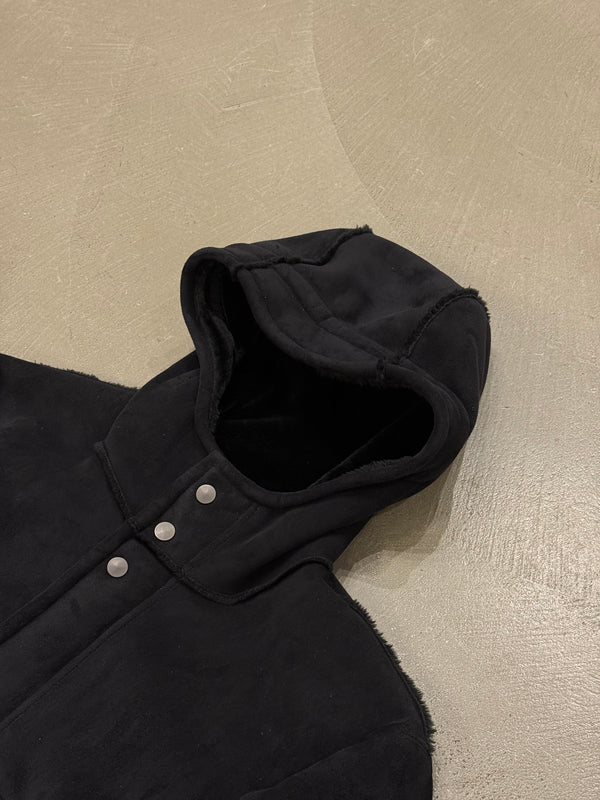 1990s Armani hooded faux shearling jacket