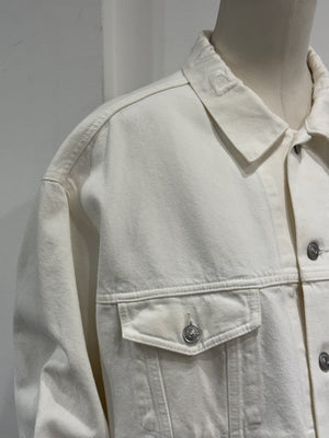 2018 Balenciaga deconstructed oversized denim jacket