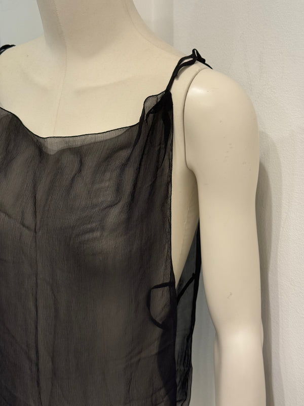S/S2000 Prada Runway sheer slip dress with kiss eyelet