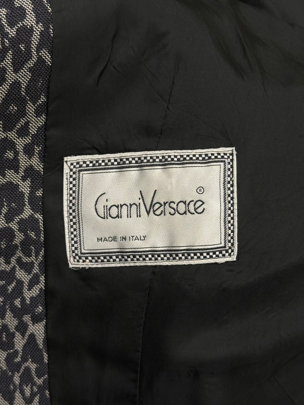 1990s Gianni Versace leopard print tailored blazer jacket