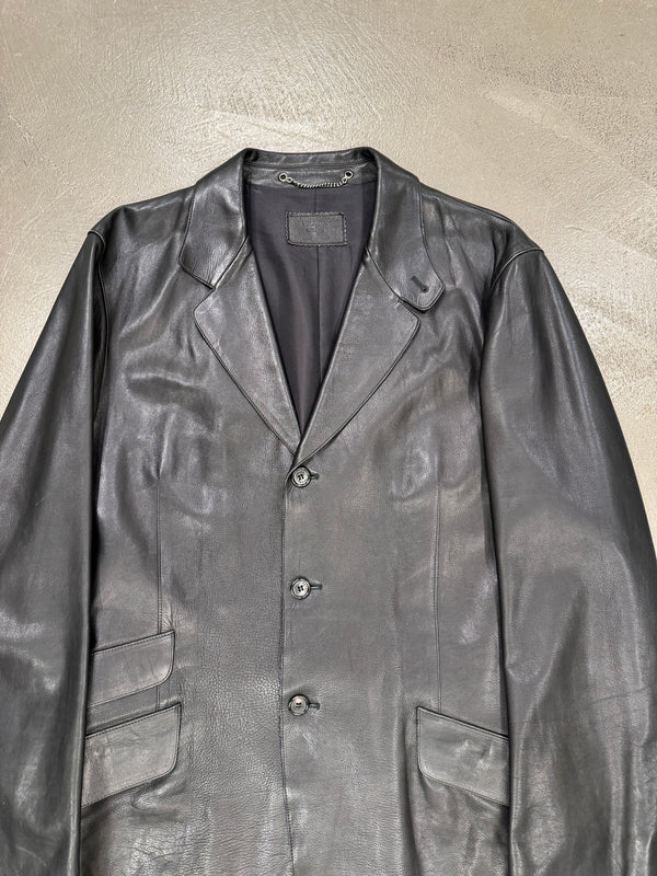 2000s Prada leather coat