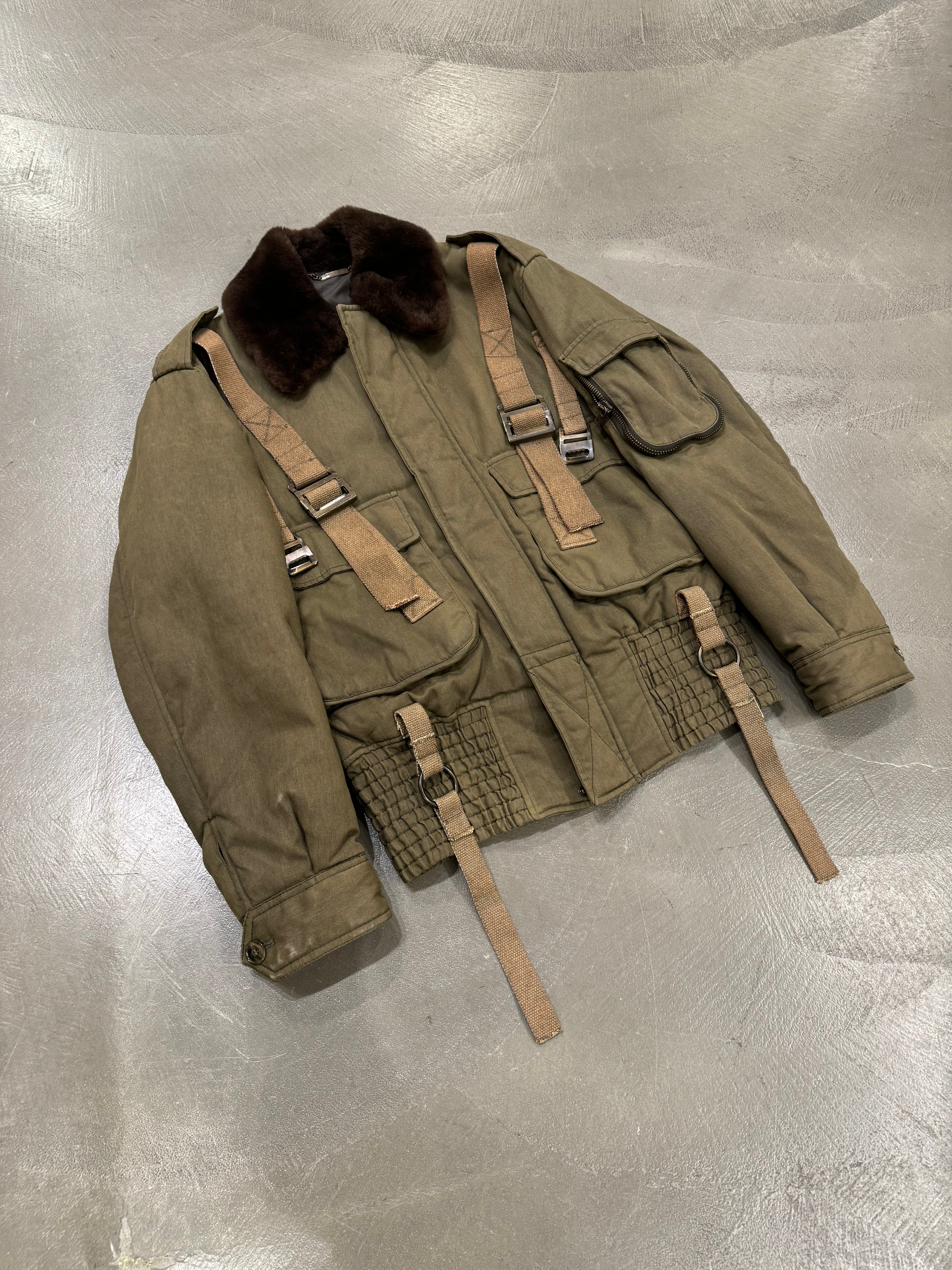 A/W 2003 Dolce & Gabbana parachute bondage bomber jacket