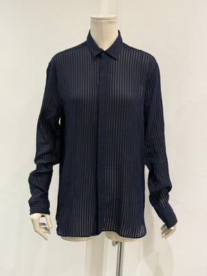 2019 Saint Laurent pinstripe long-sleeve shirt