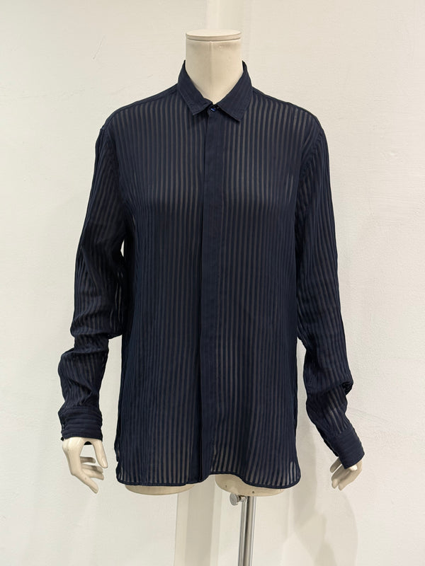 2019 Saint Laurent pinstripe long-sleeve shirt