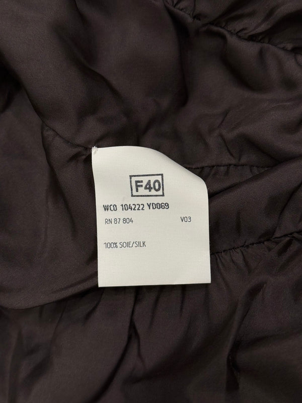 A/W2002 Yves Saint Laurent by Tom Ford ruched velvet jacket with bow belt