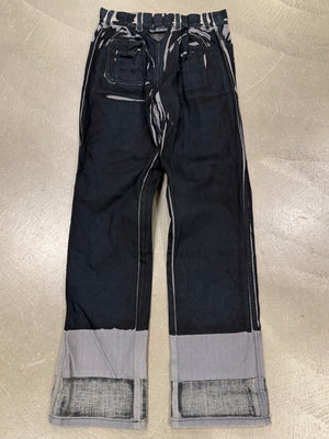 2010s Prada trompe l'oeil print cotton pants