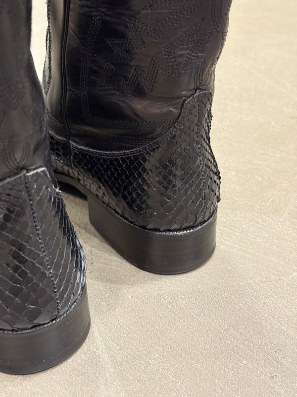 2000s Dolce & Gabbana exotic western boots
