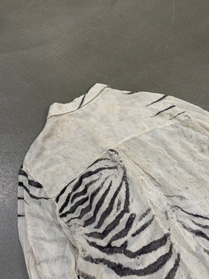 1999 Roberto Cavalli zebra print sheer shirt