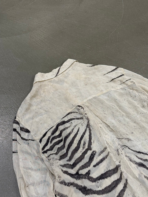 1999 Roberto Cavalli zebra print sheer shirt