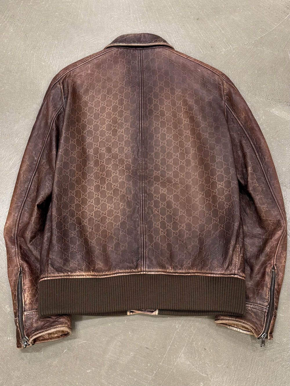 2010s Gucci "Guccissima" monogram leather jacket