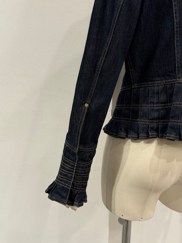 S/S2004 Gucci paneled biker denim jacket