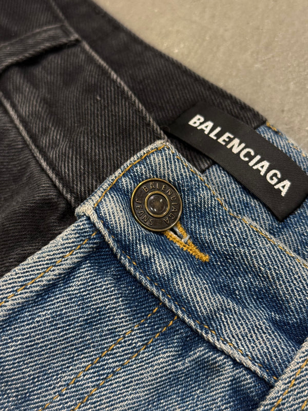 A/W2019 Balenciaga fifthy-fifthy split jeans