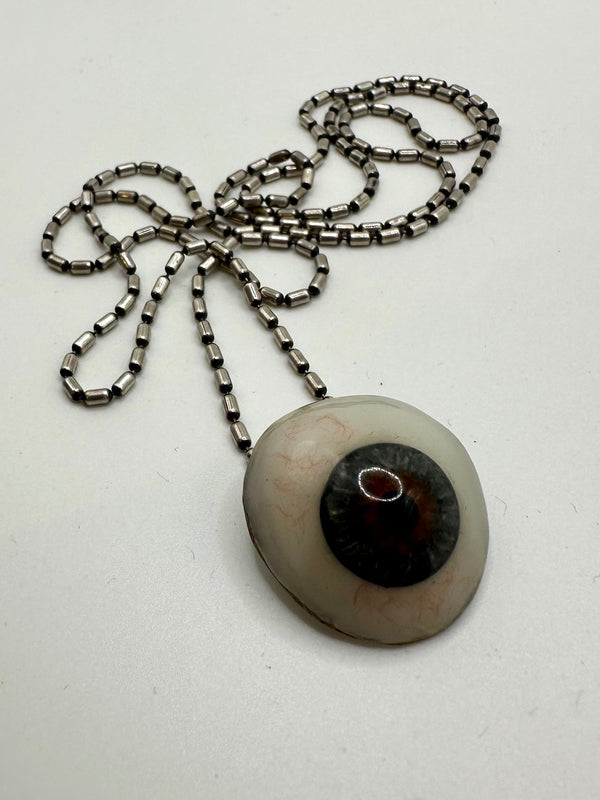 Carol Christian Poell Prosthetic eye silver chain necklace