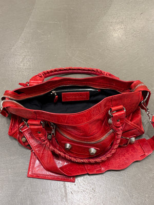 2000s Balenciaga Large City leather bag
