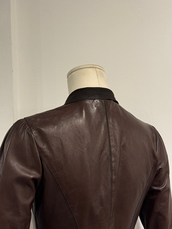 2000s Roberto Cavalli Tie leather jacket