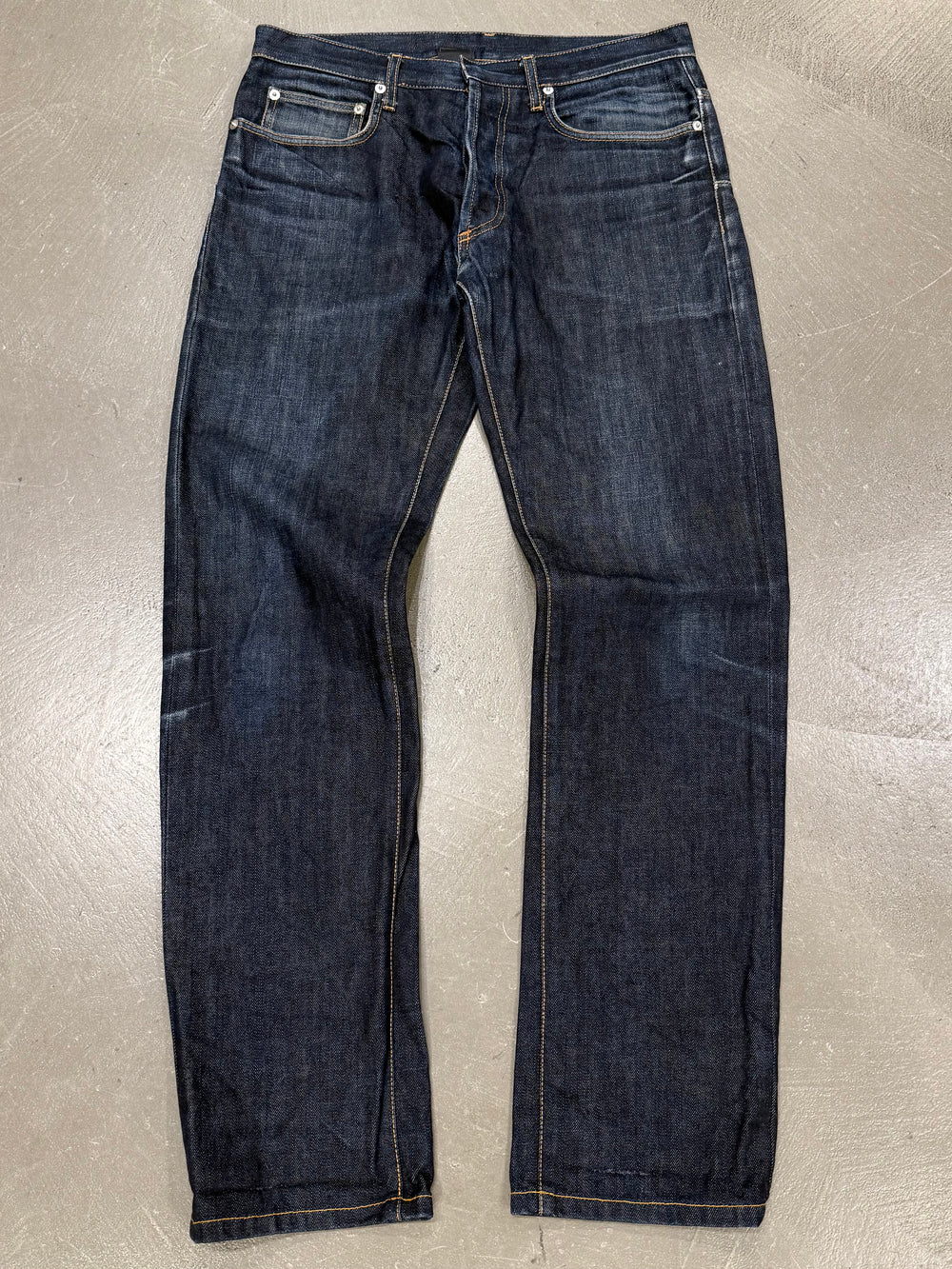 2000s Dior by Hedi Slimane raw denim straight jeans