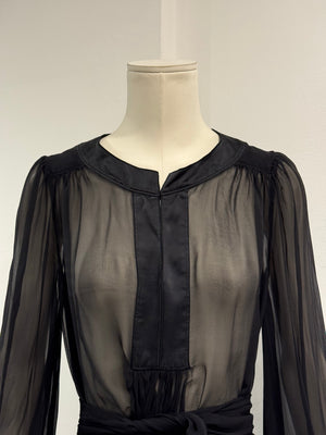 2000s Dolce & Gabbana silk chiffon blouse