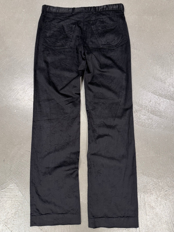 2000s Helmut Lang coated velour pants