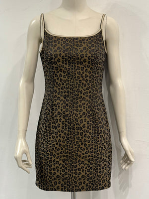 2000s Fendi leopard print bodycon mini dress