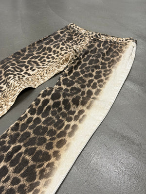 2000s Roberto Cavalli leopard print jeans