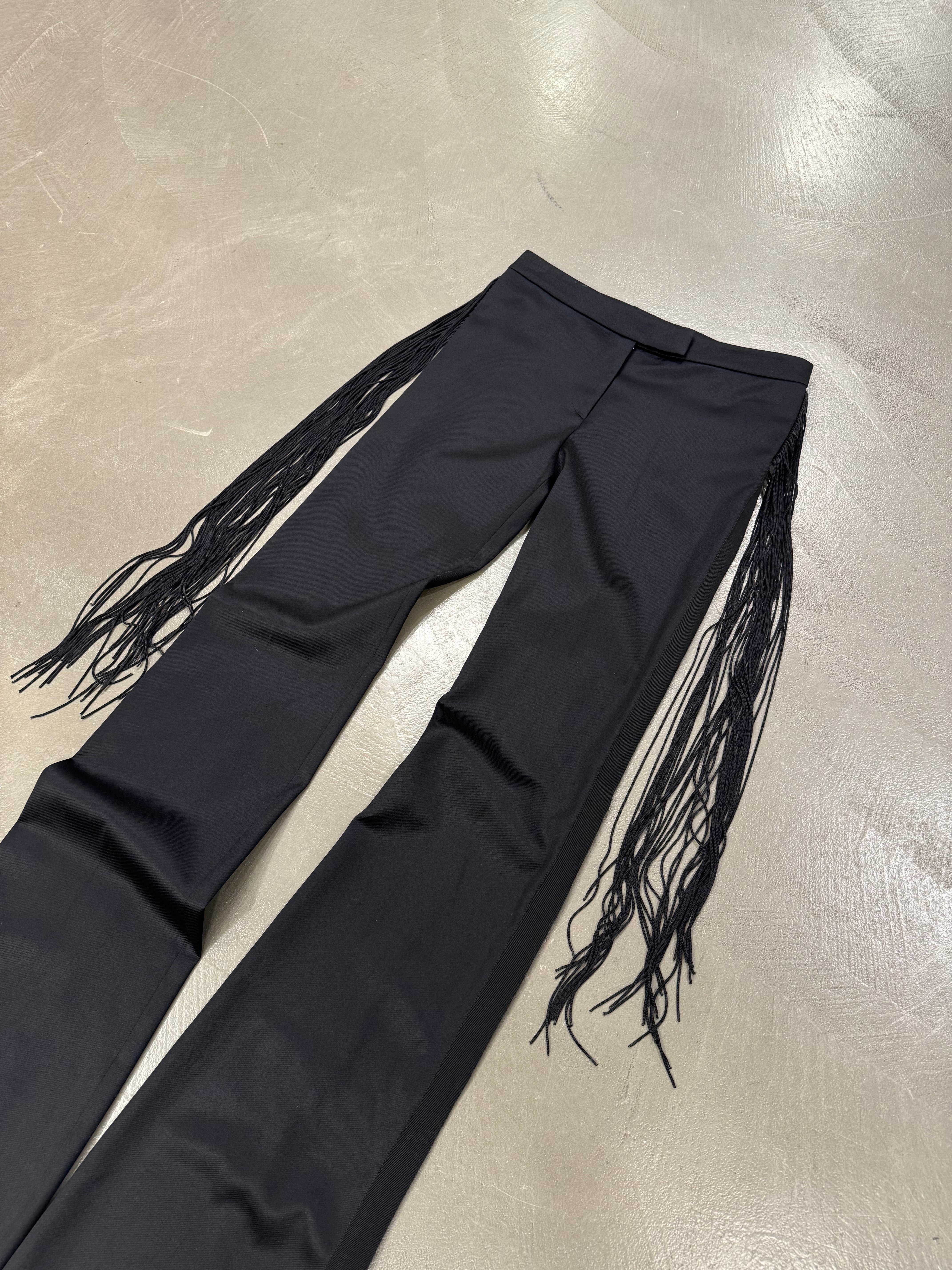 A/W 2002 Alexander McQueen fringe pants