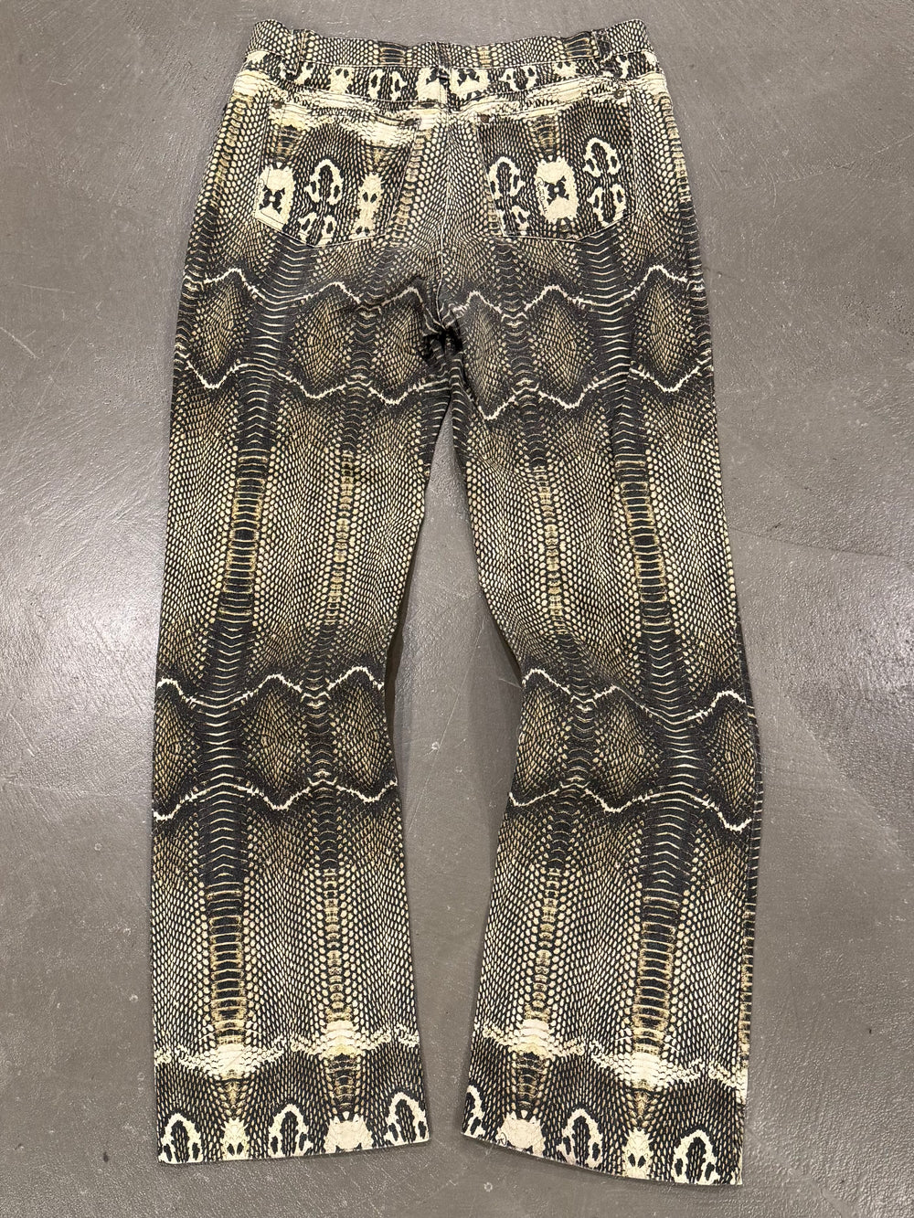 2000s Roberto Cavalli snake illusion pants