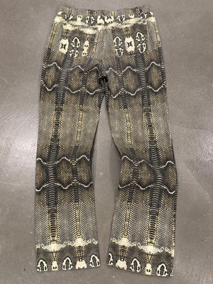 2000s Roberto Cavalli snake illusion pants