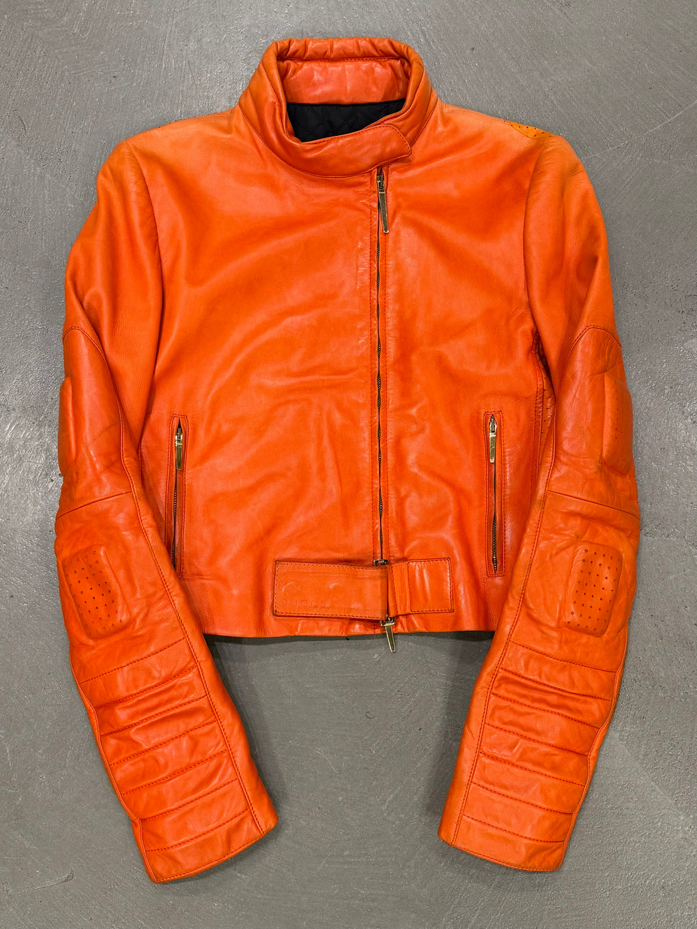 2001 Gucci by Tom Ford leather biker jacket
