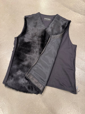 A/W2014 Emporio Armani real calf fur runway vest