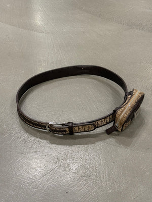 2000s Dior by Galliano monogram waist bag belt